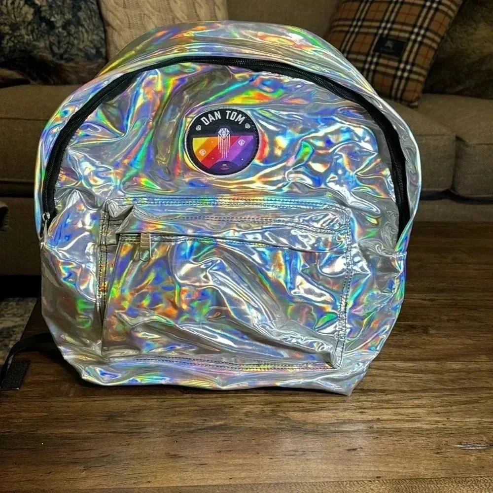 DanTDM Youtuber Diamond Iridescent Backpack Bag adjustable